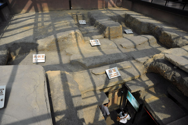The Mausoleum Roof with signs marking the position of the 7 chambers