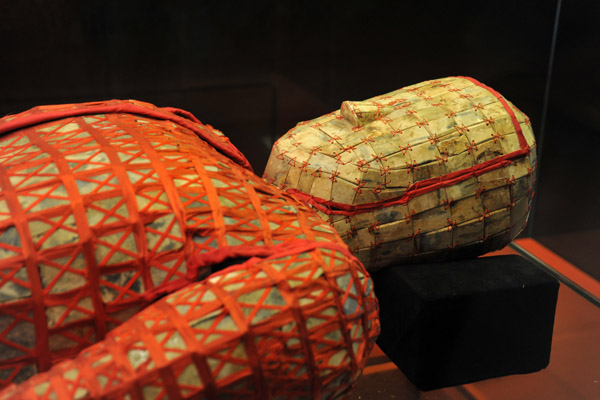 The burial suit is made of 2291 jade tiles sewn together with silk thread