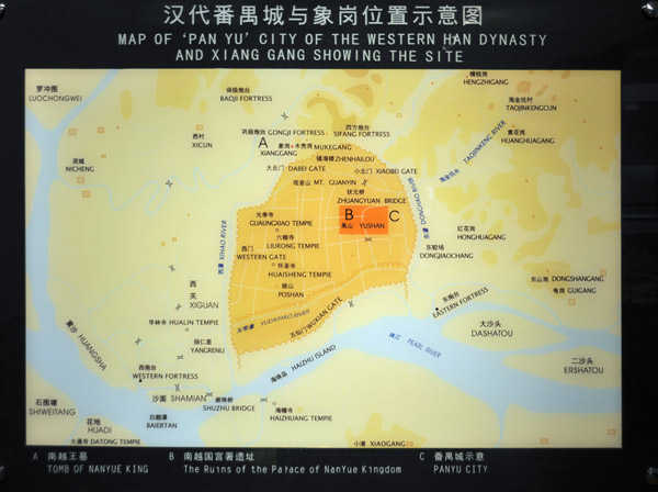 Map of Pan Yu, the ancient city on the site of Guangzhou during the Western Han Dynasty