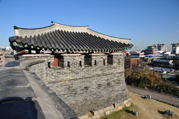 Tower protruding from the eastern wall, Hwaseong Fortress