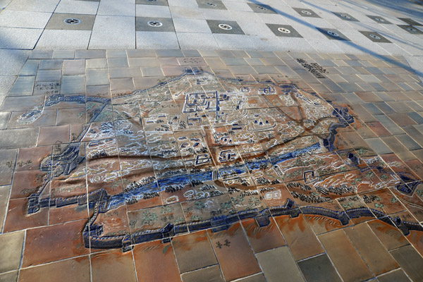 Tile map of Hwaseong Fortress, Suwon