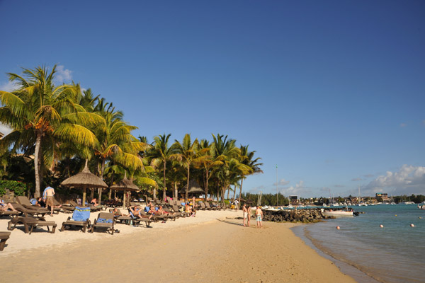Beach at La Mauricia Hotel, Grand Baie