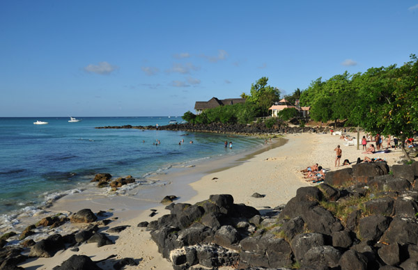 La Cuvette Beach with the Royal Palm Hotel, Grand Baie
