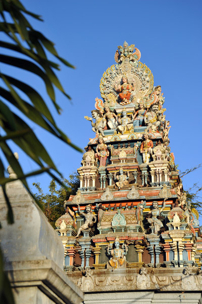Colorful temple in the southern Indian-style, Grand Bay