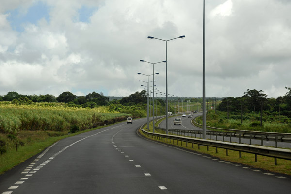 Cross-Island Highway (M2) from the airport to Port Louis