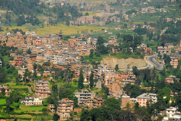 The road to Kathmandu descending from Dhulikhel