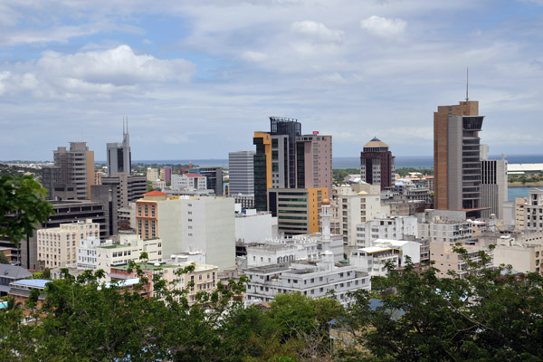 Downtown Port Louis from Fort Adelaide