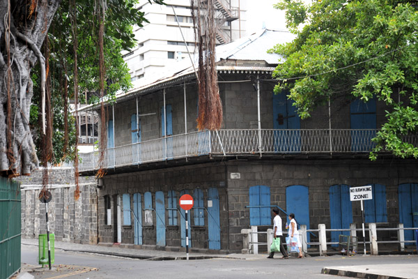 Solid old building on Flicien Mallefille St, Port Louis