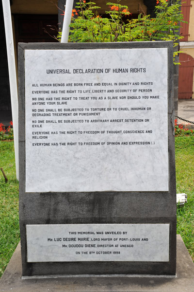 Universal Declaration of Human Rights, Port Louis