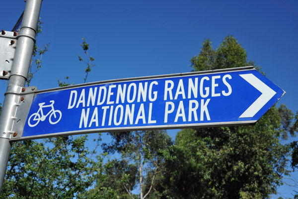 Cycle path to the Dandenong Ranges National Park