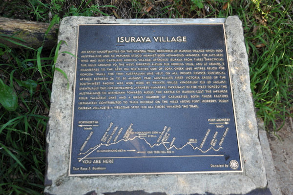 Kokoda Track Marker - Isurava Village