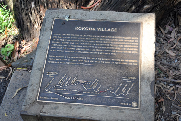 Kokoda Track Marker - Kokoda Village