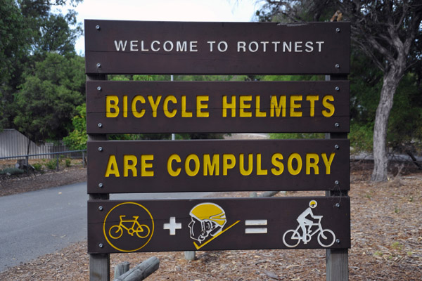 Bicycle Helmets are compulsory on Rottnest
