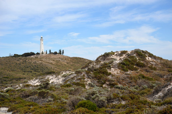 Wadjemup Lighthouse in the center of Rottnest Island