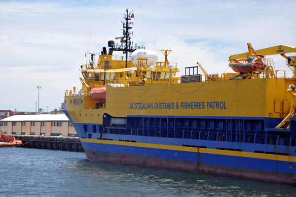 Australian Customs & Fisheries Patrol ship at Frementle
