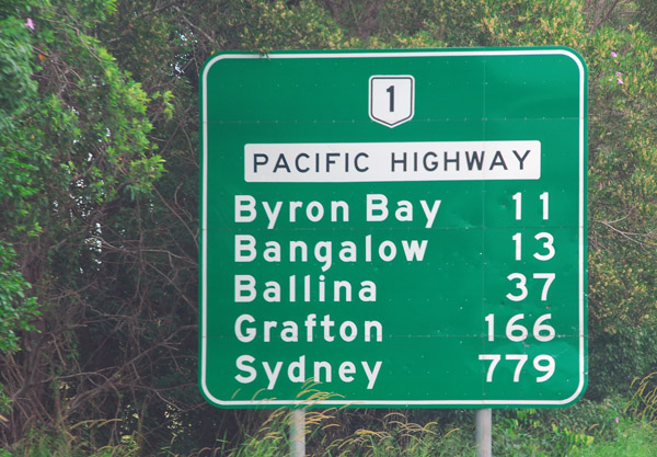 Pacific Highway 1 to Byron Bay - and a long way to Sydney