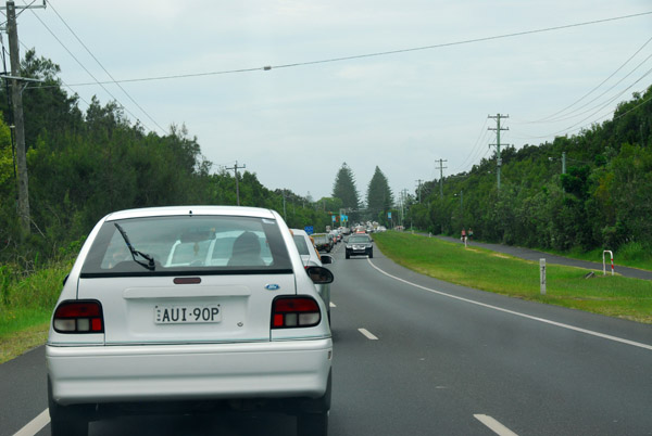 Unexpected traffic at Byron Bay