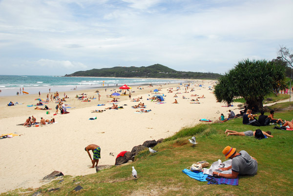 The north beach of Byron Bay in January, the height of summer