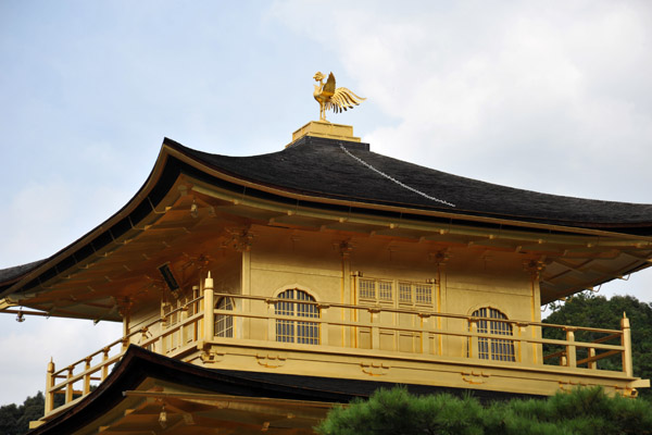 Kinkaku-ji with a phoenix on the roof