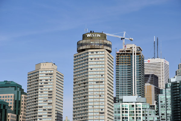 The Westin with its distinctive round top, Toronto