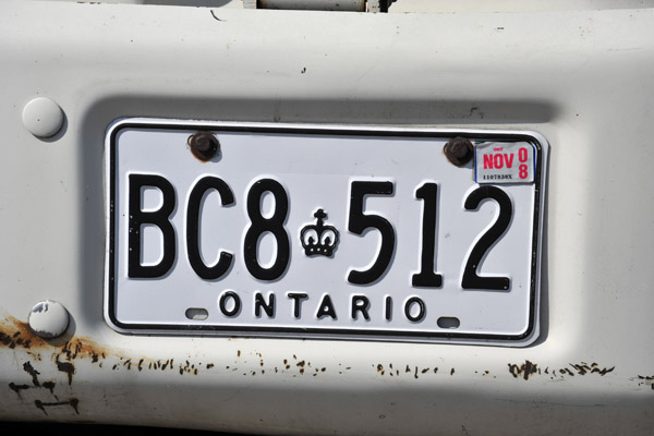 Old Ontario license plate