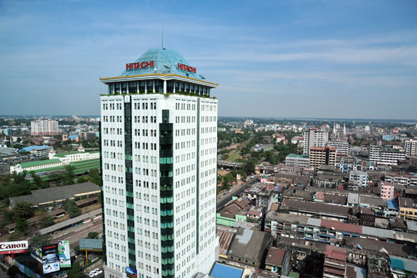 Sakura Tower from the Traders Hotel, Yangon