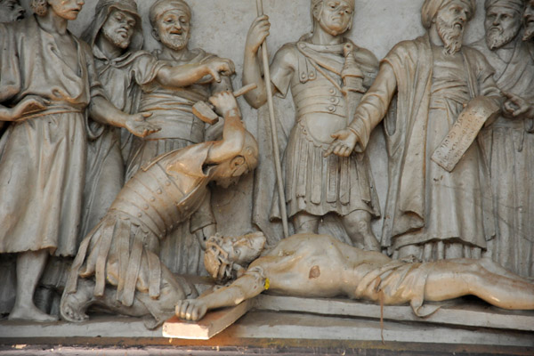 St Mary's Yangon - Stations of the Cross - Jesus is nailed to the Cross