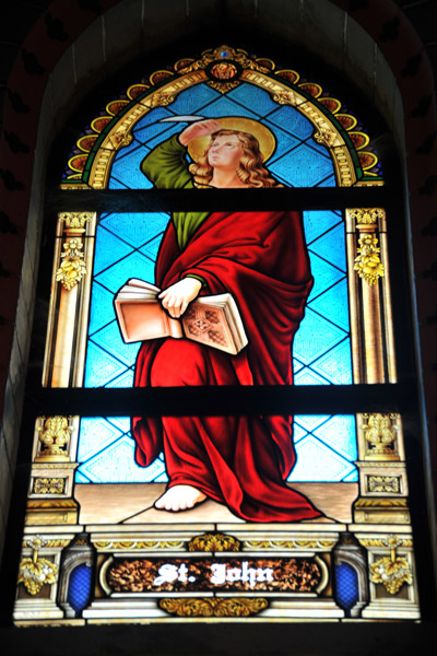 Stained glass window of St. John the Evangelist