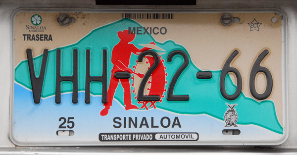 Mexican License Plate - Sinaloa