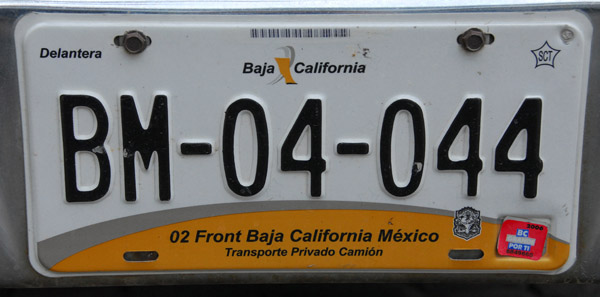 Mexican License Plate - Baja California