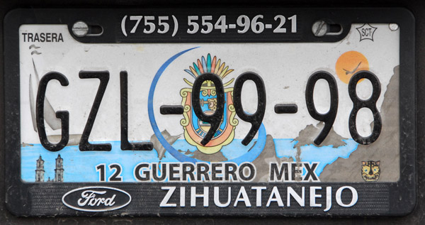 Mexican License Plate - Guerrero