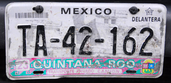 Mexican License Plate - Qintana Roo