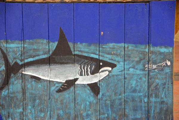 Mural - Shark and Diver, La Paz