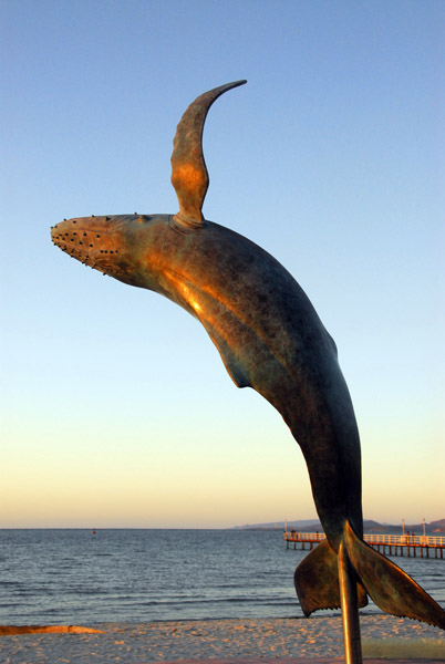 Whale sculpture on the Malecon of La Paz