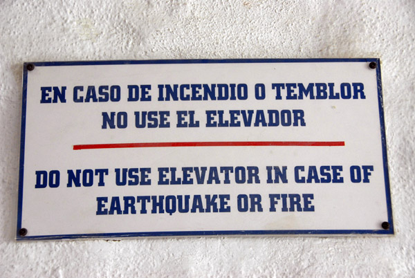 Do Not Use Elevator in case of Earthquake or Fire