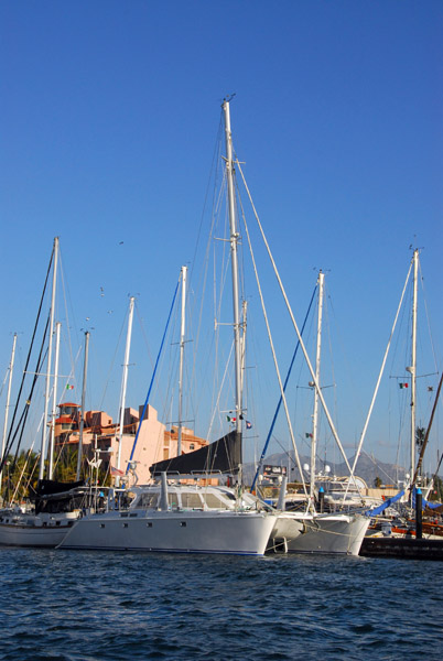 Catamaran at the Marina of La Paz