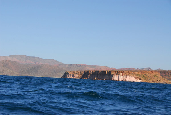 Isla Espíritu Santo is separated from the Baja Peninsula by a 6 km channel