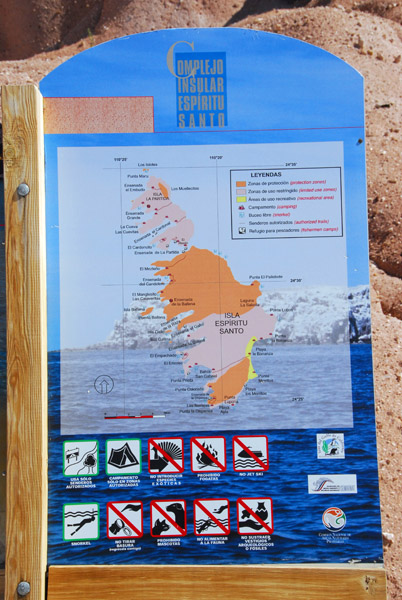 Map of Isla Espiritu Santo