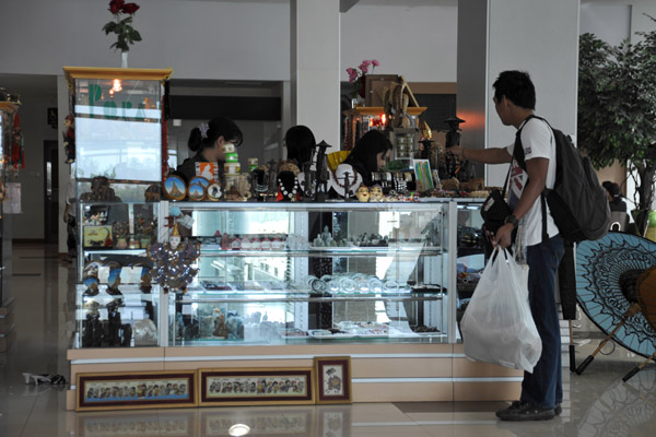 Last minute souvenir shopping, Yangon Airport