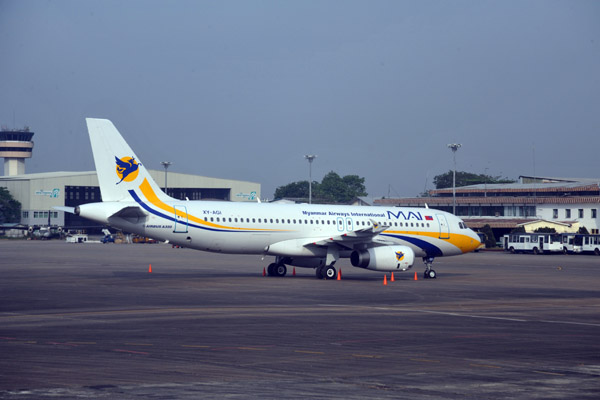 Myanmar Airways International A320 (XY-AGI) at RGN