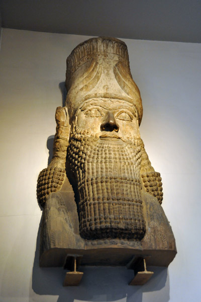 Head of a human-headed winged bull, Assyrian ca 670 BC from Nimrud