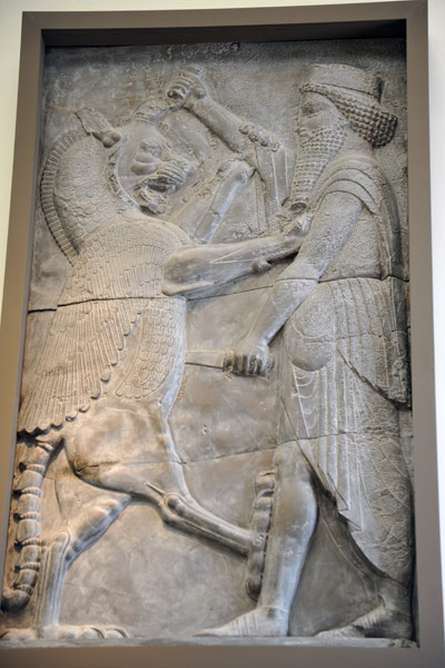 Cast of royal hero from doorway, Persepolis (Iran) ca 490-470 BC