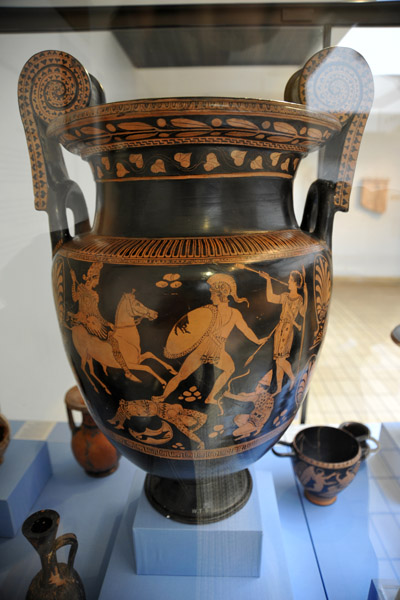 Krater with Greeks fighting Amazons, Apulia (Southern Italy) ca 410-400 BC