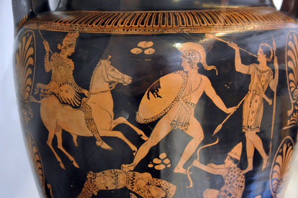 Krater with Greeks fighting Amazons, Apulia (Southern Italy) ca 410-400 BC