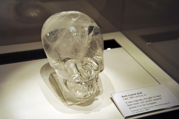 Rock crystal skull, late 19th C. European