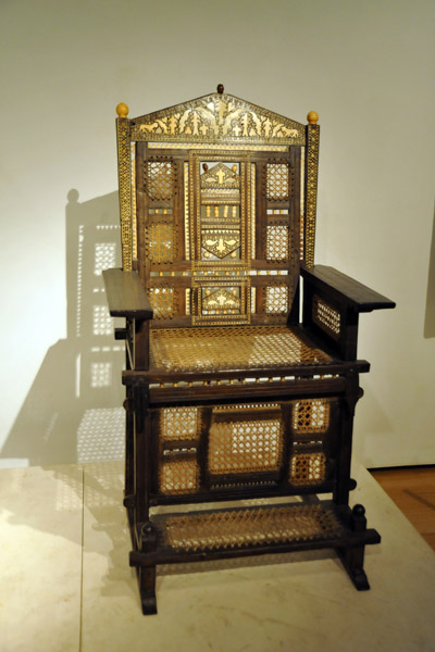 Ebony & Ivory chair (kiti cha enzi) Zanzibar, 19th C.
