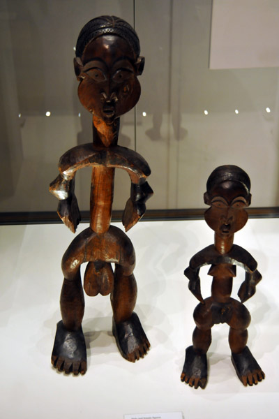 Male and female figures, Azande people, Sudan, 19th C.