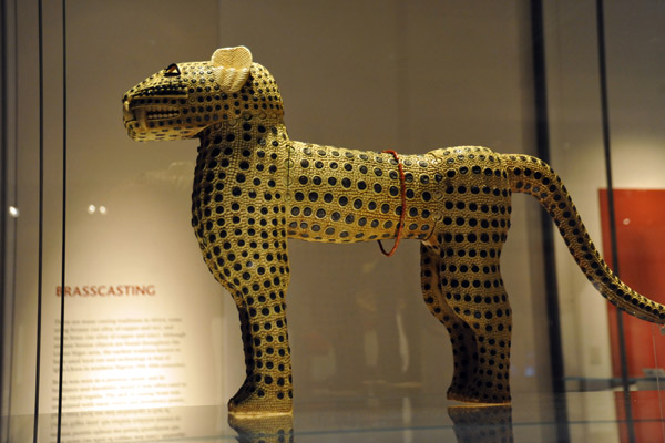 Leopard made of ivory, copper and coral, Benin, Nigeria, 19th C.