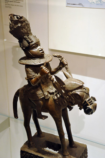 Horseman of cast brass, Benin, Nigeria, 16th C.