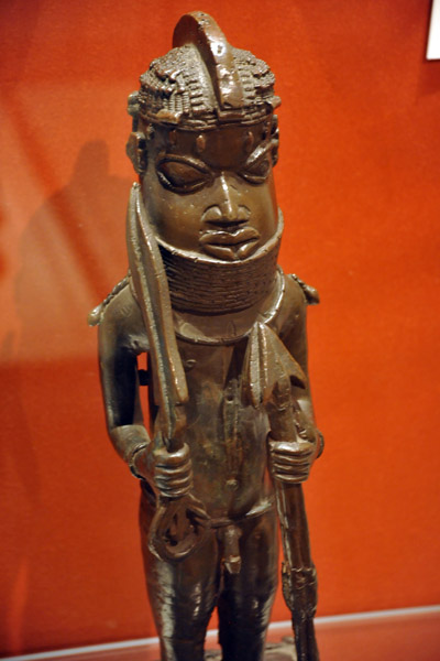 Cast brass figure of a page, Benin, Nigeria, 16th-17th C.